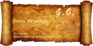 Gern Orsolya névjegykártya