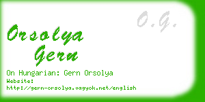 orsolya gern business card